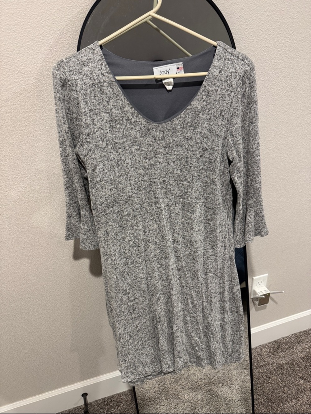 Gray Knit Sweater Dress Dress